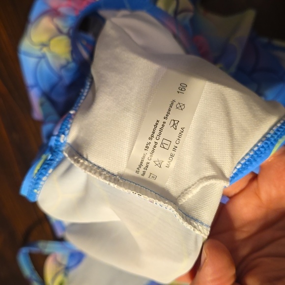 Kids Swimwear Set - Blue and Yellow Mermaid Design - Picture 2 of 2